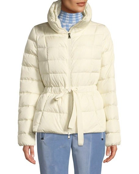 Avocette Channel-Quilted Utility Puffer Jacket