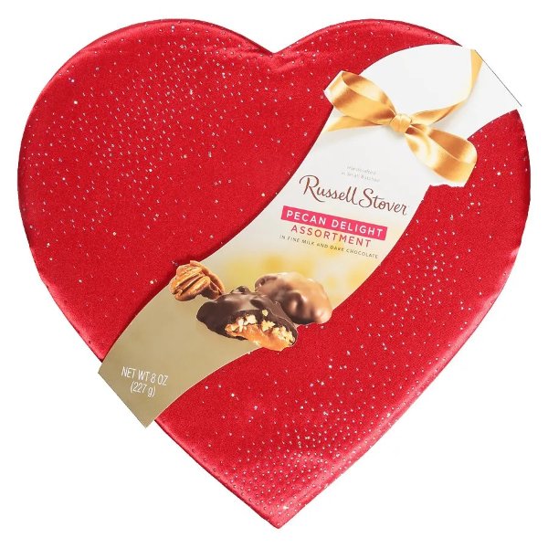 Russell Stover Pecan Delights Fabric Heart Assorted