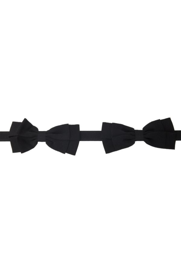Black Double Bow Belt