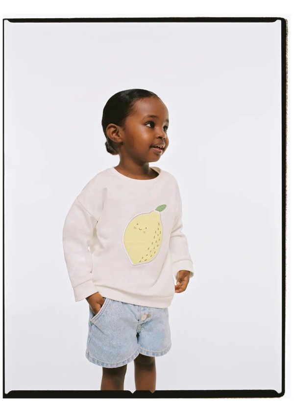 Message cotton sweatshirt - Girls | Mango Kids USA
