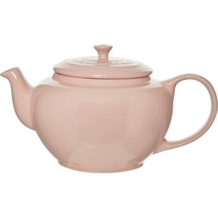 粉乳白色 圆形茶壶