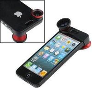 3-in-1 180° Fish Eye Lens + Wide Angle + Macro Lens for iPhone 5 5s
