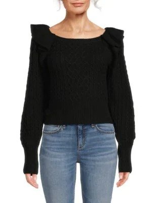Patterned Wool Blend Sweater