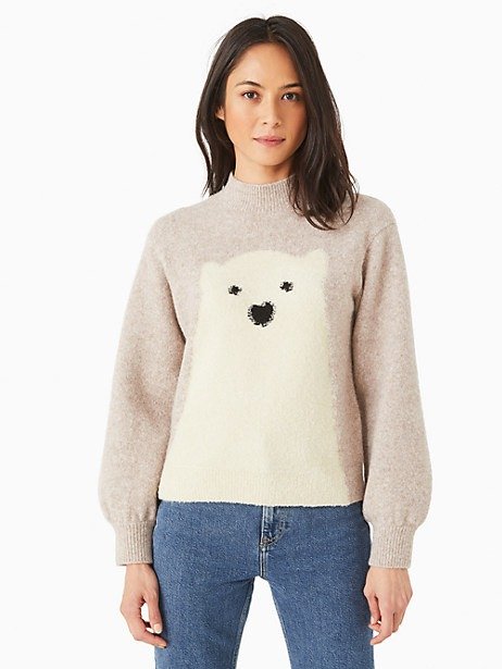 北极熊羊毛混纺毛衣