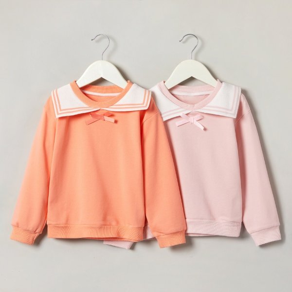 Toddler Girl Pink Preppy style Pullover