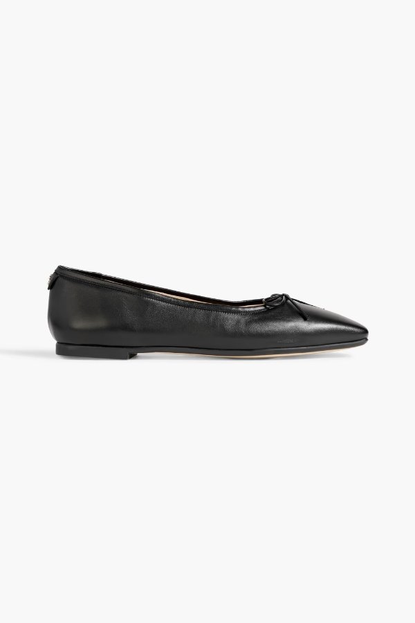 Shay bow-detailed leather ballet flats