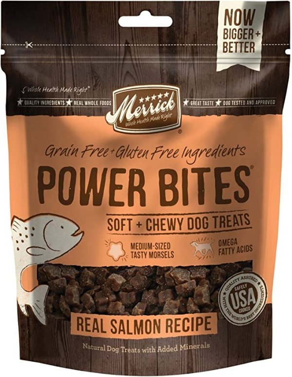 Power Bites Natural Grain Free Gluten Free Soft & Chewy Chews Dog Treats