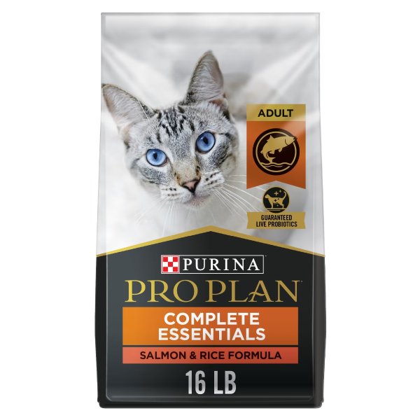 Pro Plan High Protein with Probiotics Salmon & Rice Formula Dry Cat Food, 16 lbs.