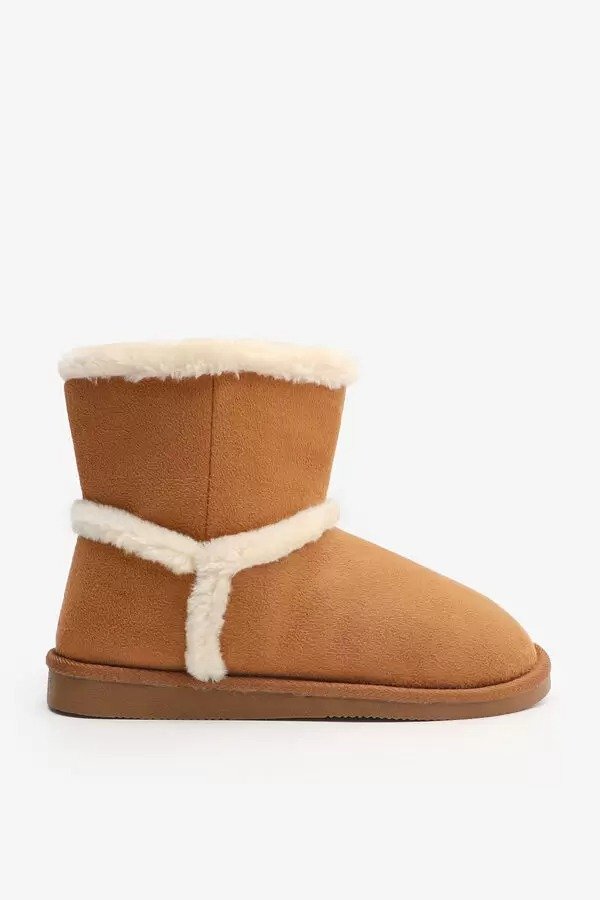 Faux Suede Moccasin Boots with Trims - Shoes | Ardene
