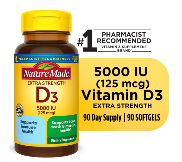 Ultra Strength Vitamin D3 Liquid Softgels 5000 IU