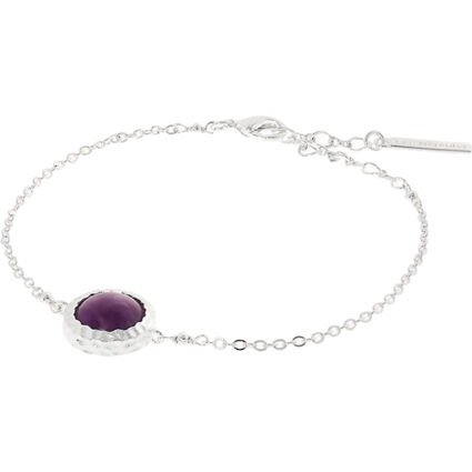 紫水晶银手链