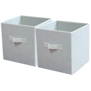 Mainstays Fabric Cube Storage Bins (10.5" x 10.5") Set of 2