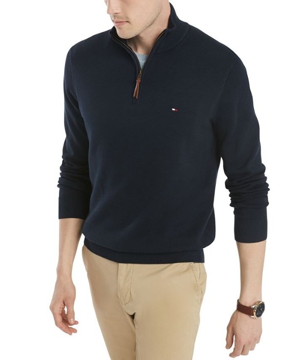 Men's Big & Tall Quarter-Zip Sweater