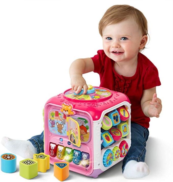 Sort and Discovery Activity Cube (Frustration Free Packaging), Pink