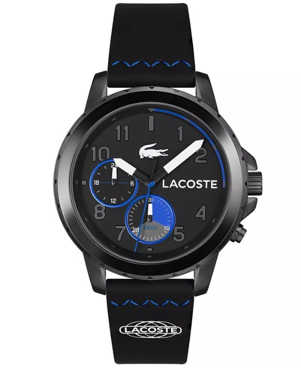 Men's Endurance Black Silicone Watch Strap Watch 44mm