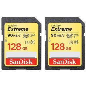 Sandisk 128GB Extreme SD Memory 内存卡2个