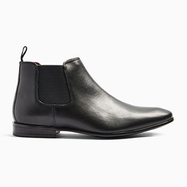 Black Leather 'Bryant' Chelsea Boots