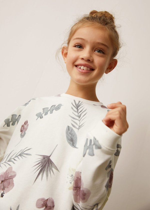 Tropical print sweatshirt - Teen | Mango Kids USA