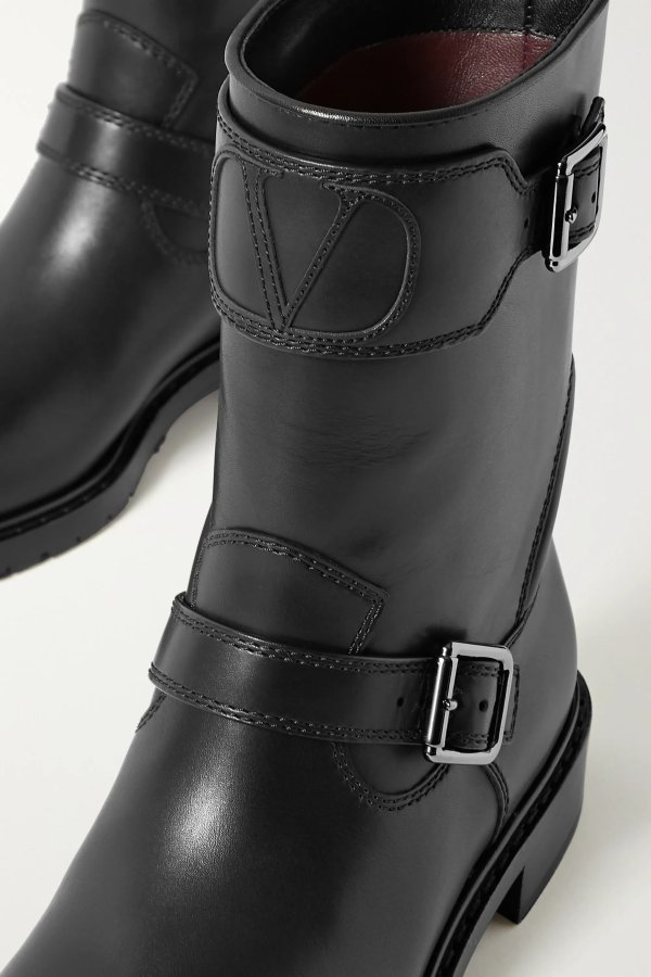 Garavani Go Logo Rider 35 leather ankle boots