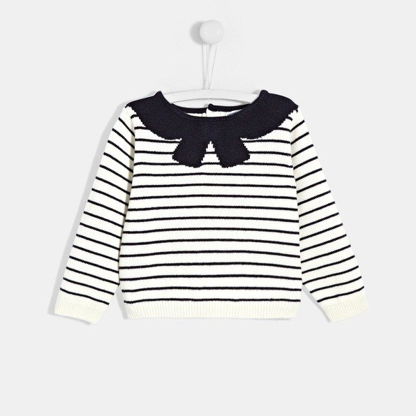 Toddler girl sailor-inspired sweater