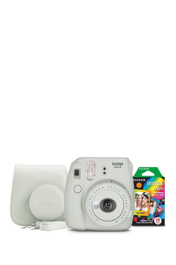 Smokey White Instax Mini 9 Camera Bundle 3-Piece Set