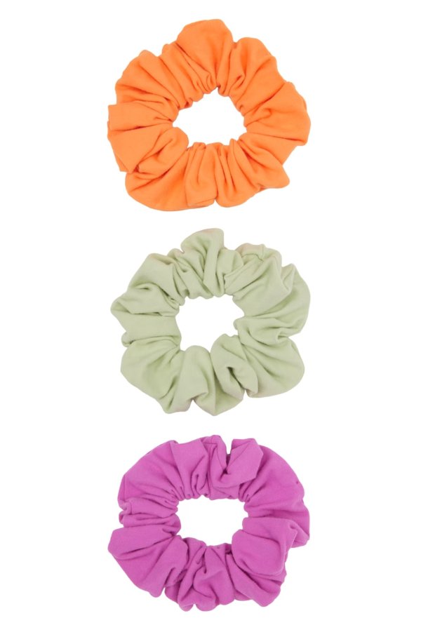 Three-Pack Multicolor Classic Scrunchie