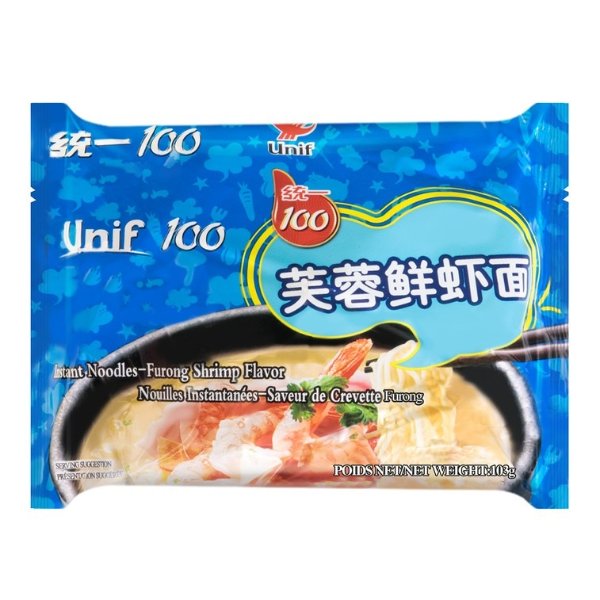 Unif 100 Shrimp Flavor Instant Noodles 103g