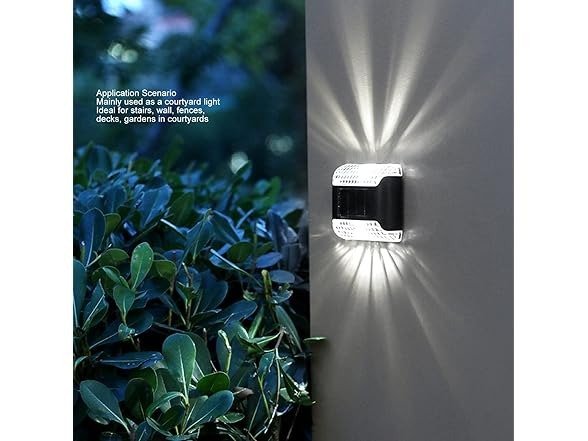 16-Pack Solar Wall Light Waterproof Automatic Lighting High Brightness Up Down LED Wall Lamp Solar Powered