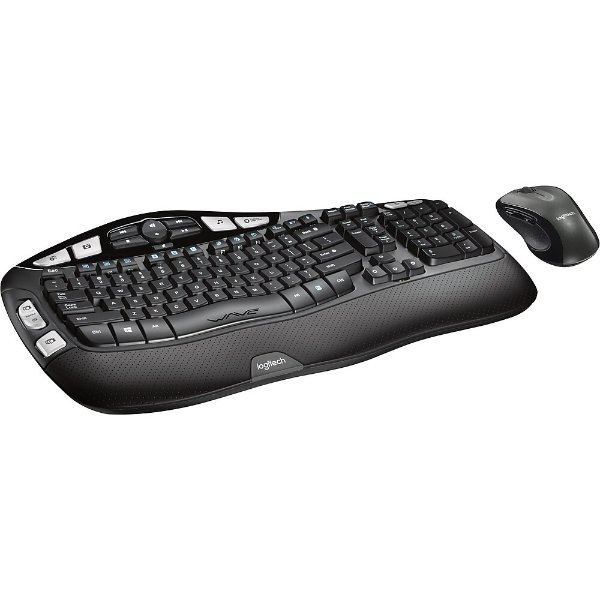 MK550 Wireless Desktop Wave Keyboard and Mouse Combo, Black (920-002555)