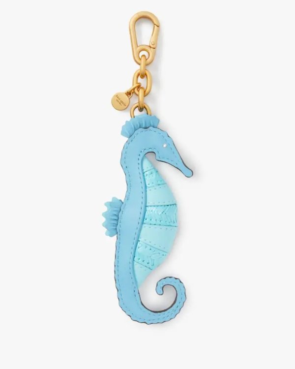 What The Shell Embroidered Seahorse Bag Charm