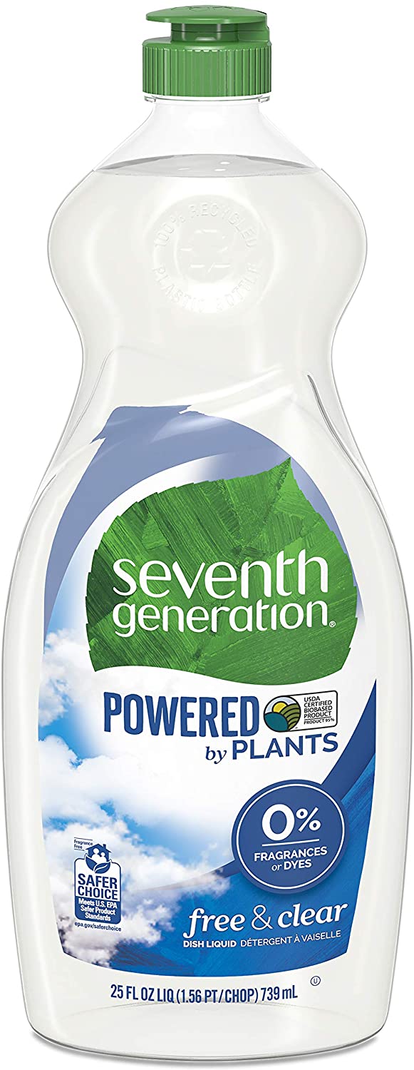 Seventh Generation 洗碗液，透明，25盎司