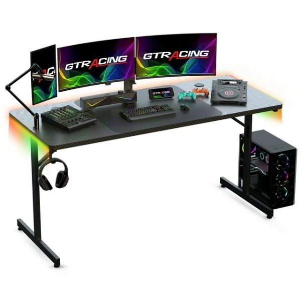GTRACING 55" Large RGB Gaming Desk