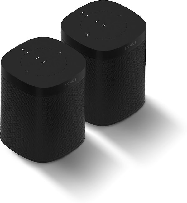 Sonos One 2-pack (Black) Two wireless streaming smart speakers with built-in Amazon Alexa, Google Assistant, and Apple AirPlay® 2 at Crutchfield