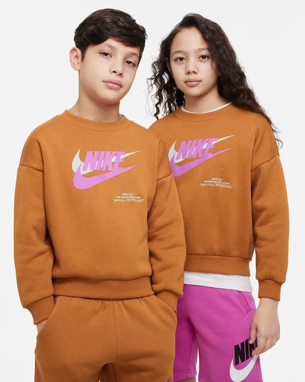 Sportswear Icon Fleece Big Kids' Oversized Sweatshirt..com