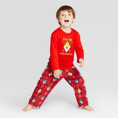 Toddler Gnome For The Holiday Pajama Set - Wondershop&#153; Red