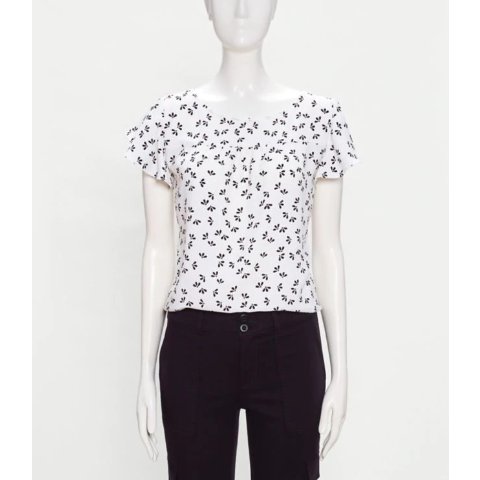 LOFT OutletFloral Flounce Sleeve Top
