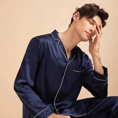 Men's 100% Silk Classic Home Pajama