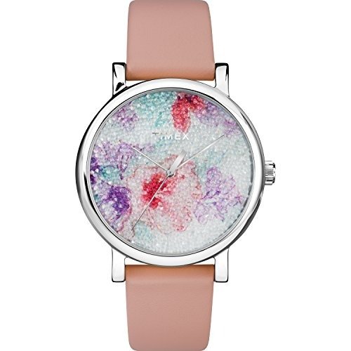 Women's TW2R84300 Crystal Bloom Pink/White Floral Leather Strap Watch