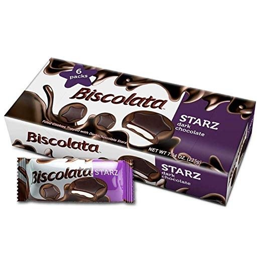 Starz Cookies with Bitter Chocolate Snacks - (6 Pack x 2) TOTAL 12 Pack