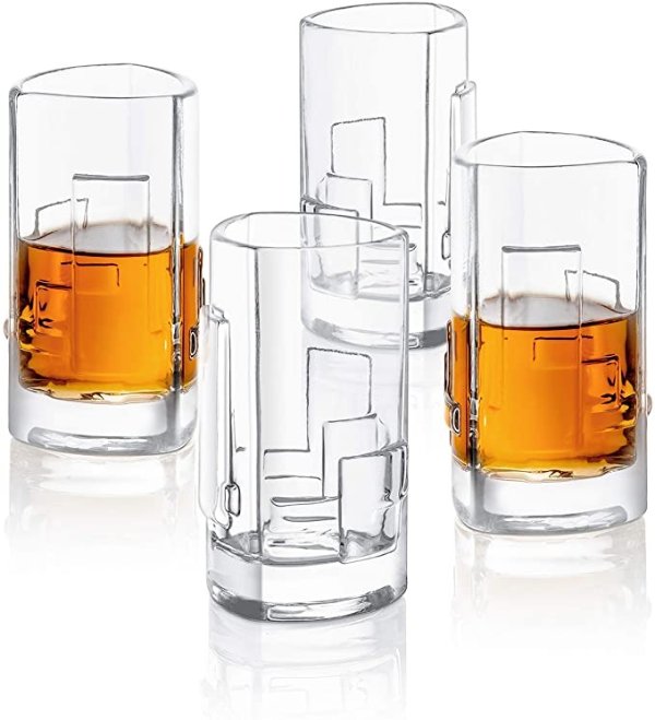 Revere 4-Pack Heavy Base Shot Glass Set, 2-Ounce Ultra Clear Shot Glasses