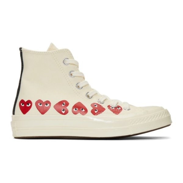 - Off-White Converse Edition Multiple Hearts Chuck 70 High Sneakers