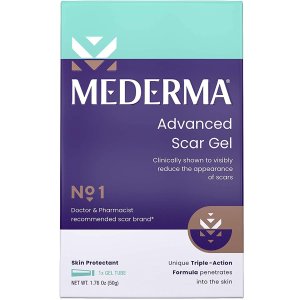 Mederma Advanced Scar Gel 1x Daily Reduces The Appearance Of Old New Scars #1 Doctor Pharmacist Recommended Brand for Scars 1.76oz, Clear, 50 grams