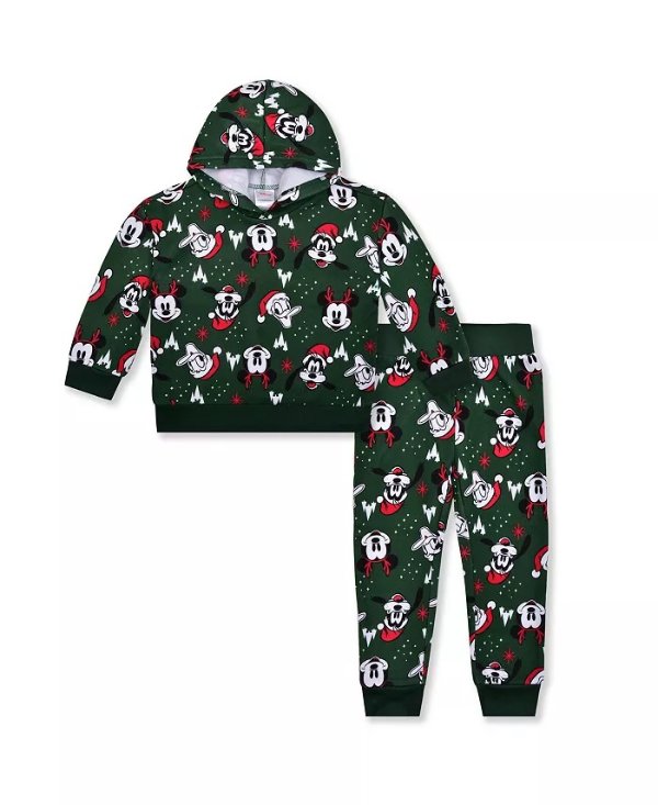 Baby Boys Mickey Friends Holiday Sweatshirt and Joggers Outfit