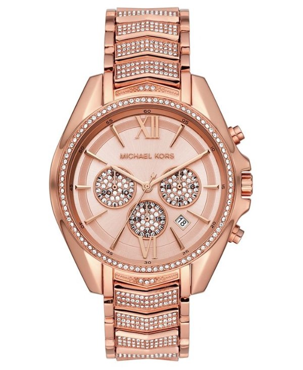 Women's Chronograph Whitney Rose Gold-Tone Stainless Steel Bracelet Watch 45mm