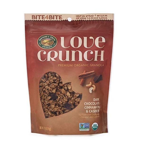 Organic Love Crunch Premium Granola, Chocolate Cinnamon & Cashew, 11.5 Ounce (Pack of 6)