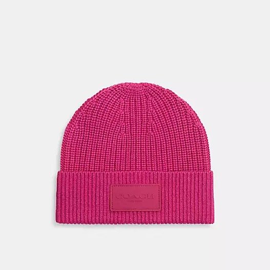 Knit 桃粉毛线帽