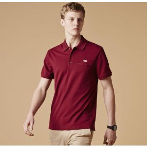 Regular Fit Stretch Pique Polo With Pocket @ Lacoste