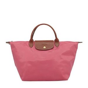 Longchamp Le Pliage 中号粉色饺子包