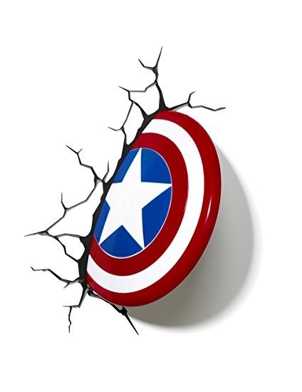 Captain America Shield 3D Deco LED Wall Light
