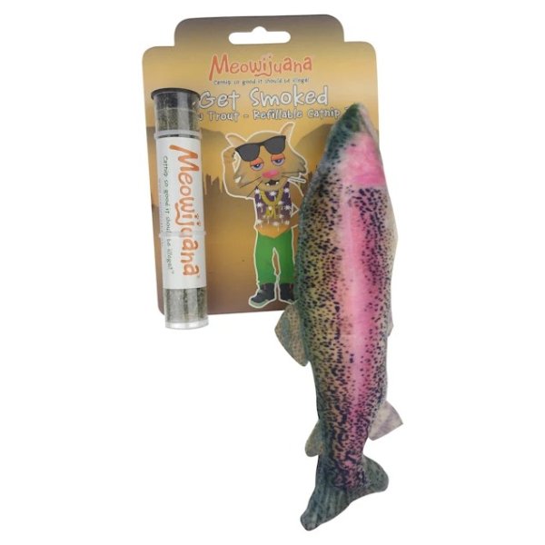 Meowijuana Refillable Get Smoked Catnip Fish Cat Toy, Medium | Petco